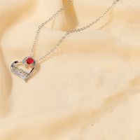 Kupfer IG-Stil MAMA Süss Brief Herzform Überzug Aushöhlen Inlay Zirkon Halskette Mit Anhänger sku image 4