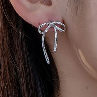 1 Pair Sweet Simple Style Bow Knot Plating Zinc Alloy Ear Studs main image 1