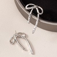 1 Pair Sweet Simple Style Bow Knot Plating Zinc Alloy Ear Studs main image 5