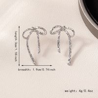 1 Pair Sweet Simple Style Bow Knot Plating Zinc Alloy Ear Studs main image 2