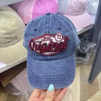 Unisex Casual Hip-Hop Commute Letter Number Embroidery Curved Eaves Baseball Cap sku image 1