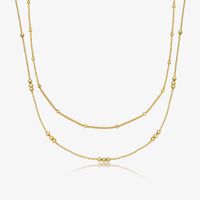 Sterling Silber 18 Karat Vergoldet Weißgold Plattiert Lässig Einfacher Stil Geometrisch Halskette sku image 1