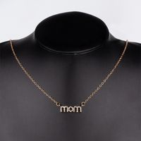 Wholesale Jewelry MAMA Modern Style Simple Style Letter Alloy Rhinestones Plating Inlay Necklace main image 3