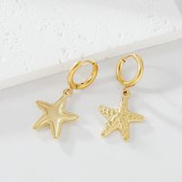 1 Piece Simple Style Starfish 304 Stainless Steel 18K Gold Plated Drop Earrings main image 4