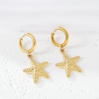1 Piece Simple Style Starfish 304 Stainless Steel 18K Gold Plated Drop Earrings main image 3