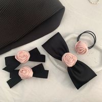 Women's Retro Romantic Rose Cloth Hair Clip Hair Tie main image 1