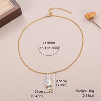 Copper Gold Plated Elegant Glam Luxurious Plating Water Droplets Pendant Necklace sku image 4