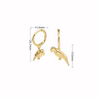 1 Pair Classic Style Dolphin Plating Sterling Silver Gold Plated Drop Earrings main image 5