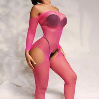 Women's Sexy Solid Color Sexy Lingerie Sets Holiday Hollow Out Ultra-thin High Waist See-Through Sexy Lingerie main image 3