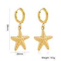 1 Piece Simple Style Starfish 304 Stainless Steel 18K Gold Plated Drop Earrings main image 2