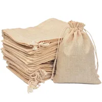 Simple Style Solid Color Linen Jewelry Packaging Bags sku image 2