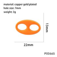 1 Piece 22*13mm Copper 18K Gold Plated Oval Polished Pendant sku image 4