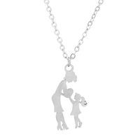 MAMA Moderner Stil Einfacher Stil Menschlich Legierung Asymmetrisch Überzug Muttertag Frau Halskette Mit Anhänger sku image 1