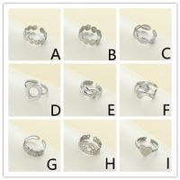 Titanium Steel Streetwear Hand Heart Shape Open Rings main image 1