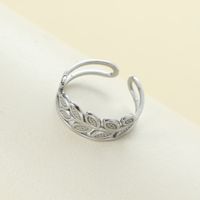 Titanium Steel Streetwear Hand Heart Shape Open Rings main image 7