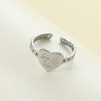 Titanium Steel Streetwear Hand Heart Shape Open Rings sku image 8