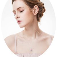 Sterling Silber Elegant Klassischer Stil Herzform Schmetterling Überzug Zirkon Halskette Mit Anhänger main image 5