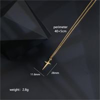 Stainless Steel 18K Gold Plated Simple Style Star Pendant Necklace sku image 2
