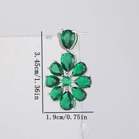 1 Pair Elegant Simple Style Flower Hollow Out Copper Zircon Silver Plated Drop Earrings main image 2