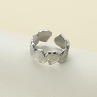 Titanium Steel Elegant Simple Style Heart Shape Open Rings sku image 2