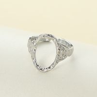 Titanium Steel Elegant Simple Style Heart Shape Open Rings sku image 3
