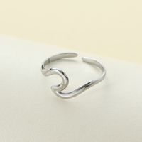 Titanium Steel Elegant Simple Style Heart Shape Open Rings sku image 9