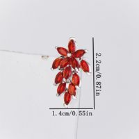 1 Pair Casual Elegant Leaves Inlay Copper Zircon Silver Plated Ear Studs main image 2