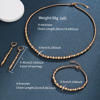 Elegant Lady Classic Style Solid Color Alloy Plating 18K Gold Plated Women's Jewelry Set main image 2