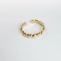 Stainless Steel Titanium Steel 14K Gold Plated Vintage Style Simple Style Plating Heart Shape Open Rings main image 10