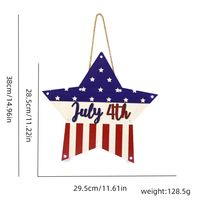 Independence Day Classic Style Letter American Flag Wood Holiday Party Carnival Hanging Ornaments sku image 4