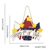 Independence Day Classic Style Letter American Flag Wood Holiday Party Carnival Hanging Ornaments sku image 2