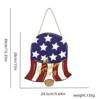 Tag Der Unabhängigkeit Klassischer Stil Brief Amerikanische Flagge Holz Ferien Gruppe Karneval Hängende Ornamente sku image 3