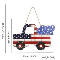 Independence Day Classic Style Letter American Flag Wood Holiday Party Carnival Hanging Ornaments main image 4