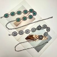 Vintage Style Ethnic Style Flower Alloy Turquoise Women's Chain Belts main image 9