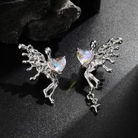 1 Pair Simple Style Flower Butterfly Inlay Alloy Resin Ear Studs main image 2