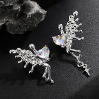 1 Pair Simple Style Flower Butterfly Inlay Alloy Resin Ear Studs main image 3