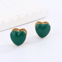 1 Pair Simple Style Classic Style Heart Shape Snake Scallop Enamel Plating Stainless Steel Titanium Steel 18K Gold Plated Ear Cuffs main image 5
