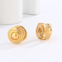 1 Pair Simple Style Classic Style Heart Shape Snake Scallop Enamel Plating Stainless Steel Titanium Steel 18K Gold Plated Ear Cuffs main image 8