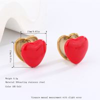 1 Pair Simple Style Classic Style Heart Shape Snake Scallop Enamel Plating Stainless Steel Titanium Steel 18K Gold Plated Ear Cuffs main image 2