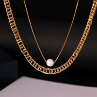 IG Style Simple Style Round Resin Copper Pearl Women's Necklace main image 6