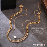 IG Style Simple Style Round Resin Copper Pearl Women's Necklace main image 5