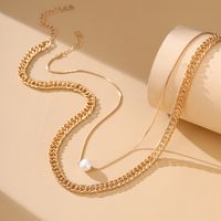 IG Style Simple Style Round Resin Copper Pearl Women's Necklace main image 7