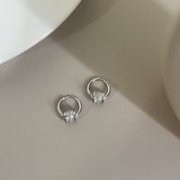 1 Pair Simple Style Round Plating Inlay Copper Zircon 18K Gold Plated Drop Earrings main image 3