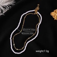 IG Style Simple Style Round Resin Copper Pearl Women's Necklace main image 4