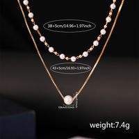 IG Style Simple Style Round Resin Copper Pearl Women's Necklace main image 2