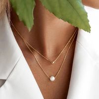 IG Style Simple Style Round Resin Copper Pearl Women's Necklace main image 10