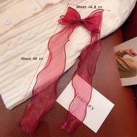 Women's Cute Simple Style Bow Knot Gauze Hair Clip sku image 1