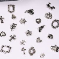 Gothic Cross Little Devil Heart Shape Zinc Alloy Nail Decoration Accessories 240 Pieces Per Pack main image 4