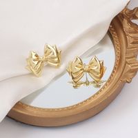 1 Pair Simple Style Classic Style Bow Knot Alloy Ear Studs main image 3