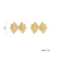 1 Pair Simple Style Classic Style Bow Knot Alloy Ear Studs main image 2